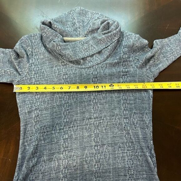 Saturday Sunday Anthropologie Blue Cowl Neck Knit Midi 3/4 Sleeve Dress Size S - Picture 9 of 12